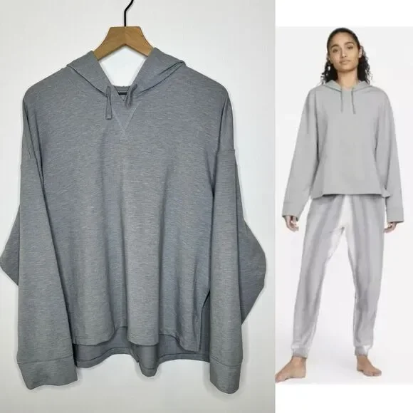Nike Yoga Dri Fit hoodie hooded sweatshirt gray Pull-over DM7033-073 - Picture 1 of 14